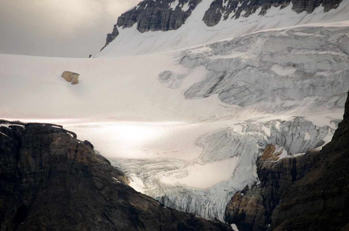 40 Crowfoot Glacier Close Up In Summer From Bow Lake On Icefields Parkway